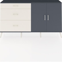 Arges Konsol 2 Raflı 3 Çekmeceli 2 Kapaklı 176x30x99 Antrasit-antrasit/aytaşı Antrasıt/aytası - Antrasıt