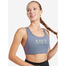 Nike Dynamic Training One Swoosh Dri Fit Women's Mid Support Sports Padded Sporcu Pedli Bra Mavi Nike Dynamic Training One Swoosh Dri Fit Women's Mid Support Sports Padded Sporcu Pedli Bra Mavi