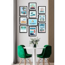 10 Parçalı Çerçeve Görünümlü Mdf Tablo Seti Flm140 Çok Renkli - 713604646 Çok Renkli