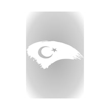 Türk Bayrağı Türkiye Bayrak Sticker Beyaz 15 X 7,5 Cm