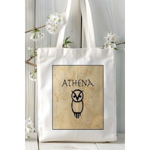 Art Hediye Athena Baskılı Bez Çanta Omuz Çantası Kişiye Özel Desen 3 Çok Renkli