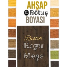 Ahşap Rötuş Boyası - Rustik Koyu Meşe - 25ml , Fırçalı Cam Şişede