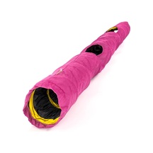 Kadife Kumaş - Katlanabilir/katlanabilir - 130x20 Cm Kedi Tüneli Pembe