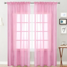 Padalink 2 Adet Pudra Perde - 140x260 Cm Tül Malzeme - Hafif Ve Işık Filtreleyici Diğer