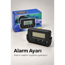 Alarm Ve Kronometre Özellikli Araç İçi Dijital Saat - Lisinya