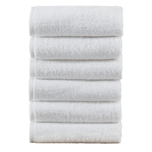 Lüx Beyaz Otel Banyo Havlusu 500 Gr %100 Pamuk 6'lı Set 70x140 Cm Beyaz
