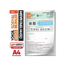 2026/1 Yökdil Arapça Sosyal Bilimler Ösym Çıkmış Soru Tıpkı Basım Deneme Kitapçığı Türkiye Geneli