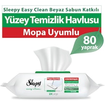 Sleepy Easy Clean Beyaz Sabun Katkılı Mopa Uyumlu Yüzey Temizlik Havlusu 80'li