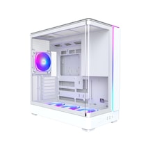 King 45 Pro Atx Pc Kasası, Kavisli Panoramik Cam, Baca Hava Akışı, 360 Mm Radyatör Desteği, Yük