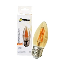 Orbus Rustik 4 Watt E27 Mum Ampul Dekoratif Led Amber 4 Adet