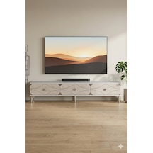 Tsa1897bts Alfa Tv Sehpası Beyaz-traverten-silver 180cm