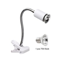 Fosenze Sürüngenler İçin Isıtıcı Işık, Güneş Imitasyonu Sağlık Için, E27 Uç, 75w Ampul, Esnek Barbeli, Avrupa Standartı, Beyaz Beyaz