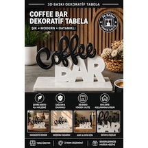 Coffee Bar Dekoratif Masaüstü Tabela 3d Baskı Modern Kafe Ve Mutfak Dekoru - Siyah