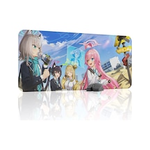 Blue Archive Kaymaz Dikişli Kauçuk Oyuncu Mousepad V2 - 90x40 Xxl Gaming Mouse Pad Fare Altlığı