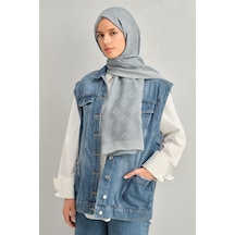 Armine Tencel İpek Minimal Monogram Desen Şal 3291 Gri