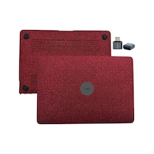 Macbook Air M1 Kılıfı A2337 Uyumlu 13 İnç Premium Simli Deri Kaplama Hard Case A2179 A1932 Sert Koruyucu Kapak Çizilme Ve Darbe Koruma Kılıfı Bordo Belirtilmemiş