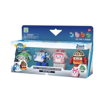 Mey İthalat Polı Mrt-674 Robocar Poli Mini Transforming Kasabanın Kurtarma Araçları 4lü Set Mavi