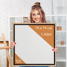 Gold Çerçeveli Tuval 70 x 70 CM Kare Profesyonel %100 Pamuk Boş Tablo