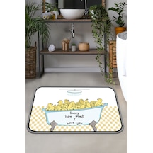 DUCKS DJT 70X120 CM Banyo Halısı Banyo Paspası