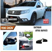 Dacia Sandero 2009-2020 Batman Yarasa Ayna Kapağı Piano Black Abs