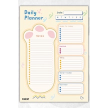 Günlük Planlayıcı - A4 Ebat Yapılacaklar - 30 Yaprak - Daily Planner - 1452 Çok Renkli