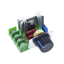 Hız Düğmesi 2000w Thyristor Elektronik Voltaj Regülatörü Dim Hız Sıcaklık Kontrolü