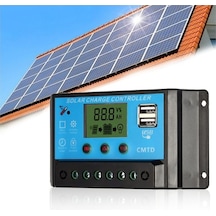 Güneş Paneli Lcd Kontrol Cihazı 12.6v 10a: Lityum Pil Şarj-deşarj Yöneticisi Usb Çıkışlı
