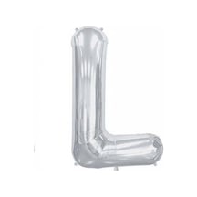 L Harf Gümüş Folyo Balon Küçük 35 Cm 418
