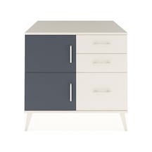 Kronos Şifonyer Tek Raflı 3 Çekmeceli 2 Kapaklı 88x59x80 Aytaşı-antrasit/aytaşı Antrasit/aytaşı