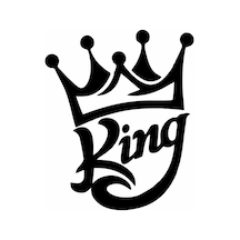 King Kral Tacı Oto Araba Motosiklet Sticker 01979
