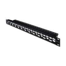 Digitus Dn-91412 24 Port Cat 6A 1U Boş Zıkzaklı Siyah Patch Panel
