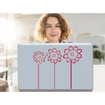 Defter Sticker,laptop Sticker Pembe Papatyalı Pvc 48x33x0,5cm