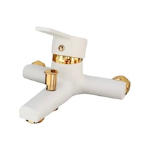 Beyaz Gold Banyo Bataryası Musluğu Pirinç Gövde Diğer