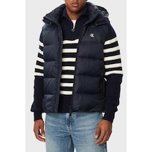 Calvin Klein Kapitoneli Çıkarılabilir Kapüşonlu Yaka Şişme Yelek Lv04rg514gcef Erkek Yelek Lv04rg514g Cef Lacivert