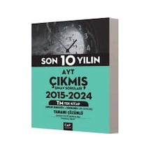 Çap Yayınları 2025 Ayt Son 10 Yılın Çıkmış Sınav Soruları T-m Tek Kitap