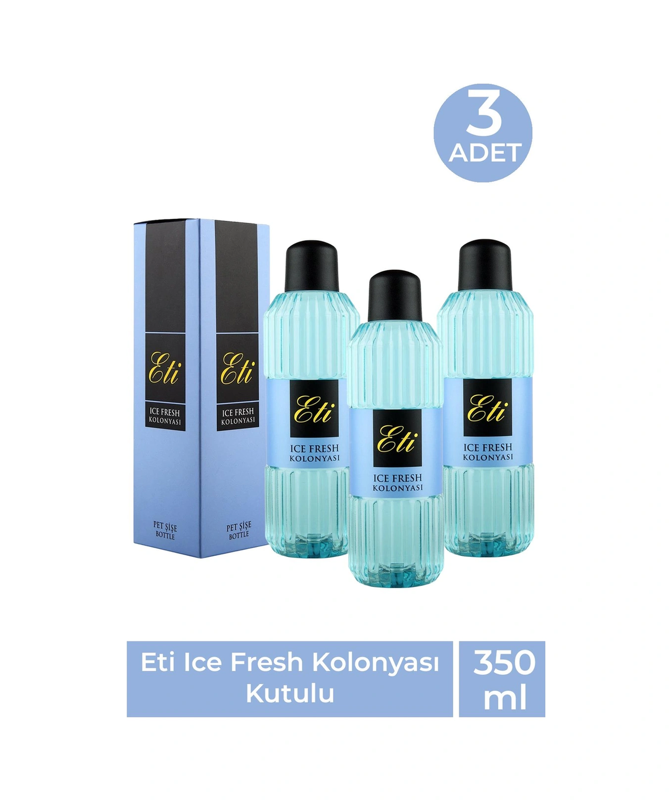 Eti Ice Fresh Kolonya 350 Ml 3 Adet