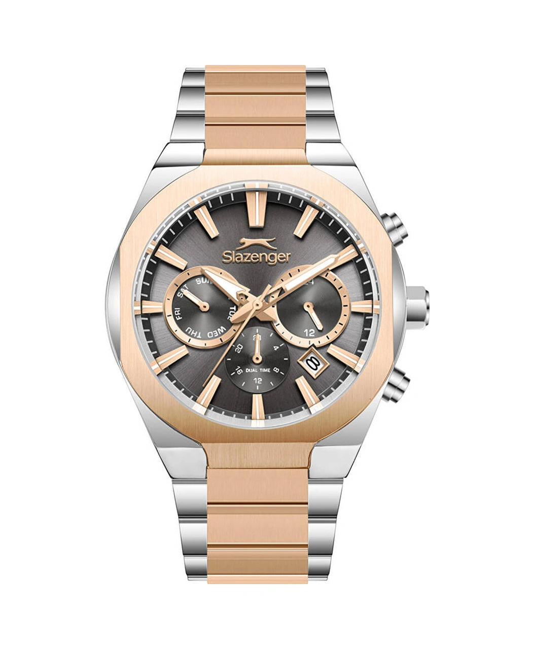 Slazenger Sl.09.2540.2.07 Quartz Çelik Rose/gri 42 Mm Erkek Kol Saati Gri
