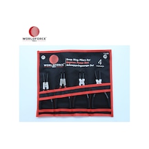 Worldforce 11438 4 Parça 180 mm Segman Pense Seti Iç ve Dış Segman Pense Seti S2 Çelik Profesyonel