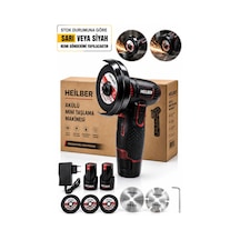 Heilber Ba011537 Akülü Mini Taşlama Makinesi 3 İnç Şarjlı Avuç Taşlama Spiral Kesme Makinesi 2 Akülü Profesy