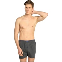Tutku Erkek Düğmeli Penye Erkek Boxer 2'li Paket Füme