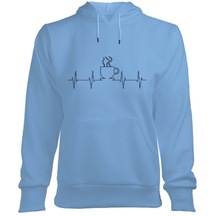 Kalp Ritmi Temalı Kadın Kapşonlu Hoodie Sweatshirt