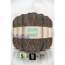 Panda - Kapiçino 14228 - 5'li Paket - 100gr/120m - Kadife El Örgü İpi - Amigurumi Punch İpi