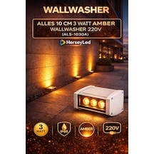 Alles 10 Cm 3 Watt Amber Sarı Wallwasher 220v Amber