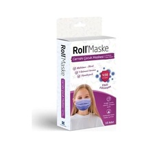 Roll Maske Çocuk Kız Lila 10'lu 5 Paket