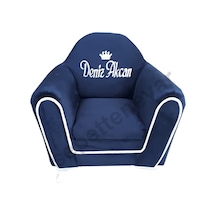 Isme Özel Şeritli Çocuk Koltuğu Lacivert (316348763)