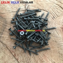 Çelik Siyah Matkap Uçlu Sac Vidasi Alçipan Vidasi 25Mm 500Gr