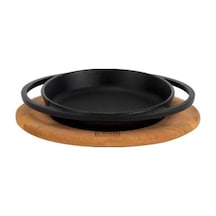 Pişirme Kabı Lv Eco Y Tv 12 K4 Yuvarlak Tabak Çanak Ve Tabak, Ahşap, Çap 12 Cm, Dökme Demir, Siyah Açık Gri