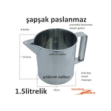 Paslanmaz Şapşak Metal Maşrapa 1.5 Litrelik Küçük Boy Paslanmaz Ç