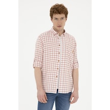U.S. Polo Assn. Erkek Kareli Kiremit Gömlek 50283820-VR031