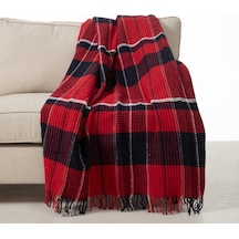 Mudo Home Scotch Diz Üstü Battaniye Kırmızı 130x170 8954026
